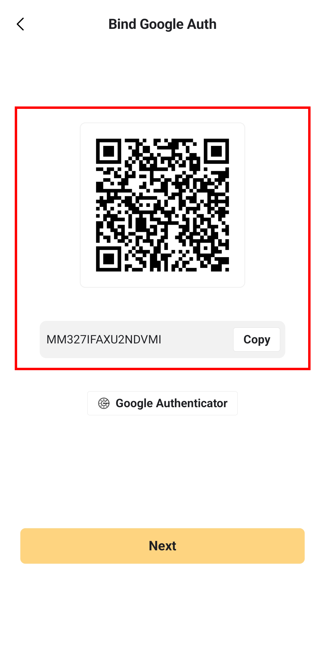 Google Authenticator در اپلیکیشن صرافی ال بانک